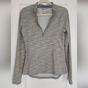 Avalanche Outdoor Supply Co Quarter Zip Pullover Top Size M Gray Stretch Athleti